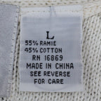 tm sport by that's me! Knit Vest Women Large NWT Vintage Y2K Cream Ramie Cotton - take2supply