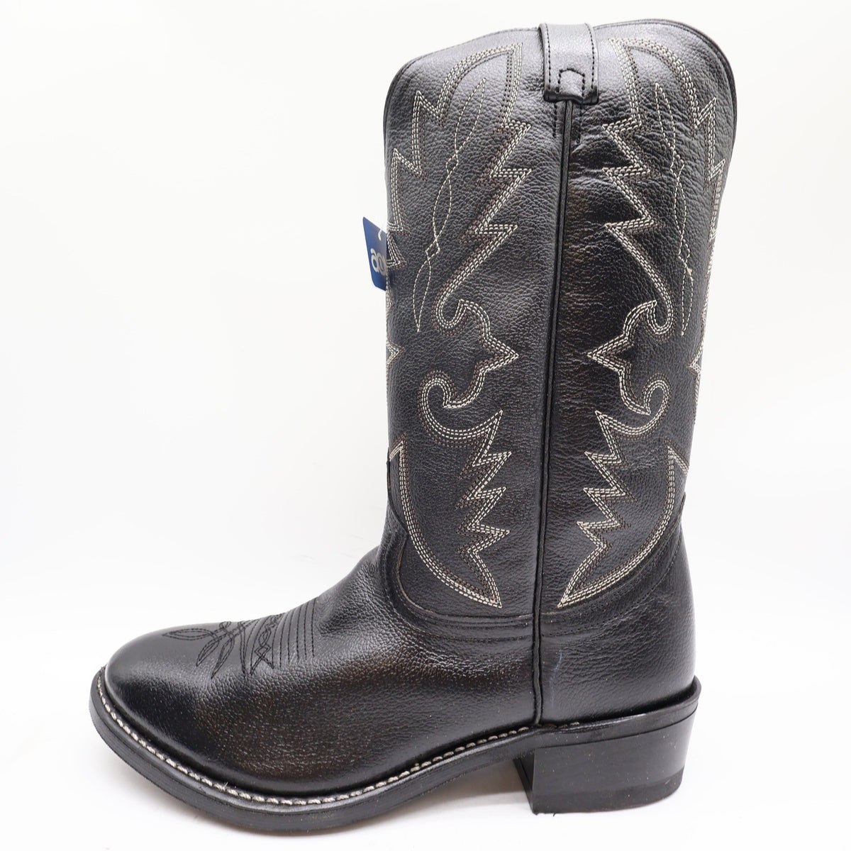 Acme Vintage Western Boots Mens 10.5 D Black Leather NWT AC205 Cowboy Deadstock - take2supply