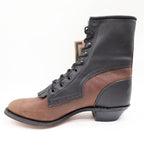 Wrangler Vintage 90s Packer Boots Womens 10 Brown Black Leather NWT USA Made - take2supply