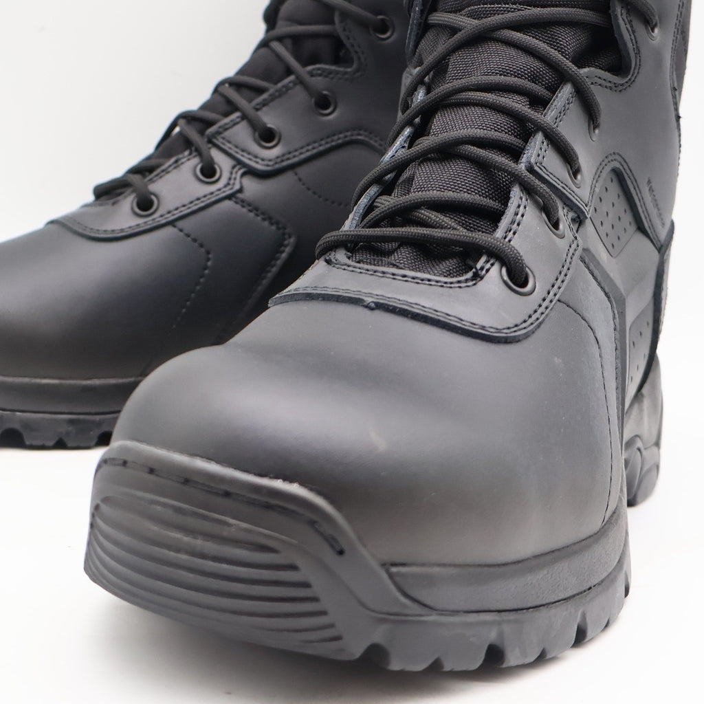 Battle Ops Tactical Boot Mens 10.5 Waterproof Side Zip Black Leather BOPS8001 - take2supply