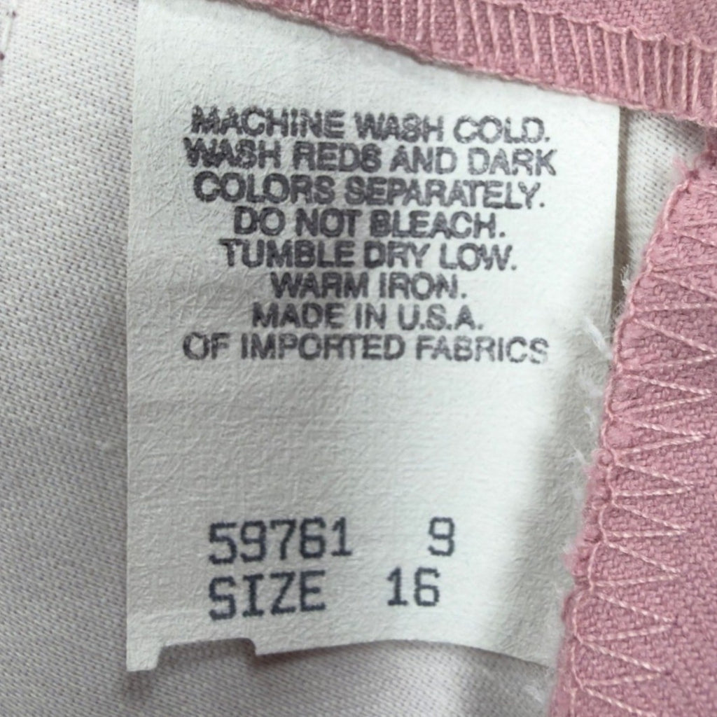 Lord Isaacs Vintage 90s Trousers Womens 16 Mauve Pink Polyester Rayon NWT - take2supply