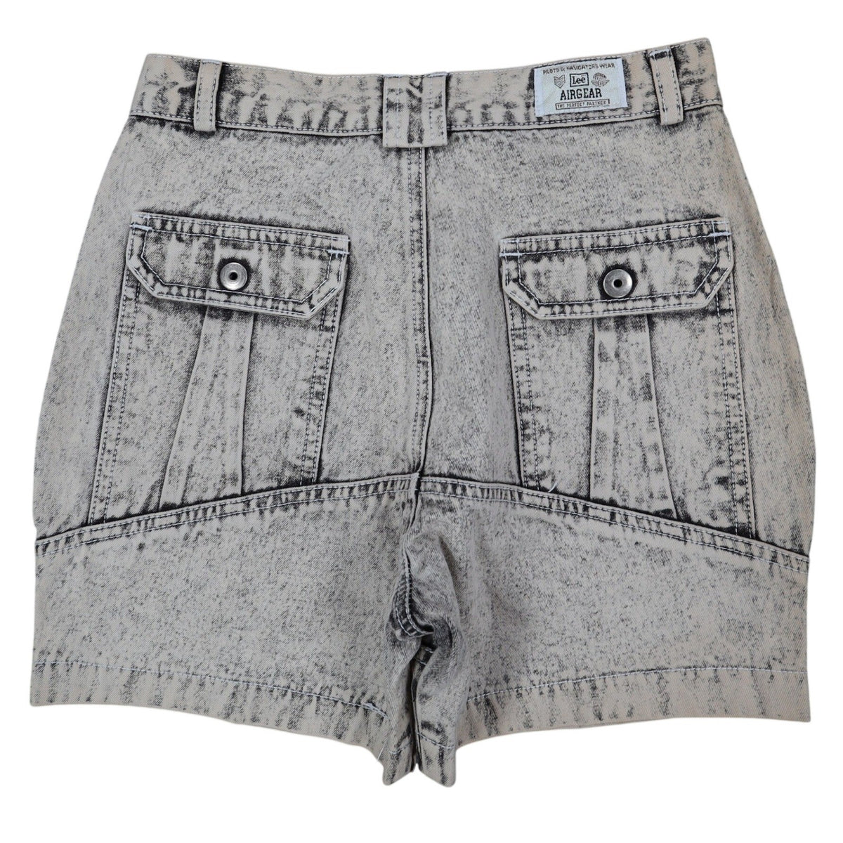 Lee Trekker Short Boys 10 Vintage 90s Cold Black Acid Wash Cotton Relaxed Fit - take2supply