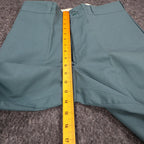 Montgomery Ward Work Pants Mens 32x28 Vintage 70s Teal Green Fortrel Deadstock - take2supply
