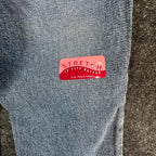 US Polo Assn Y2K Flare Jeans Girls 8 Blue Denim Stretch Belted NWT - take2supply