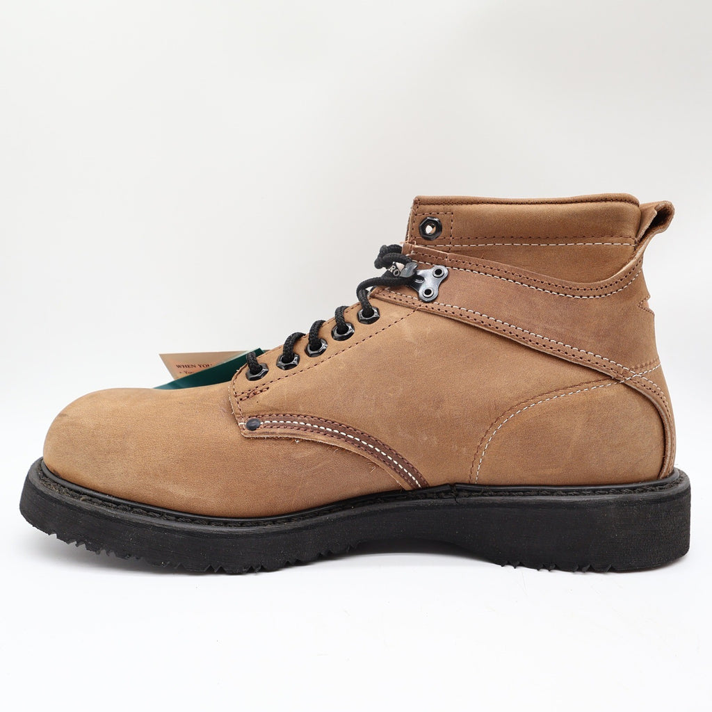 Carolina 139 Steel Toe Work Boots Mens 11 D Brown Leather USA New Vintage 90s - take2supply