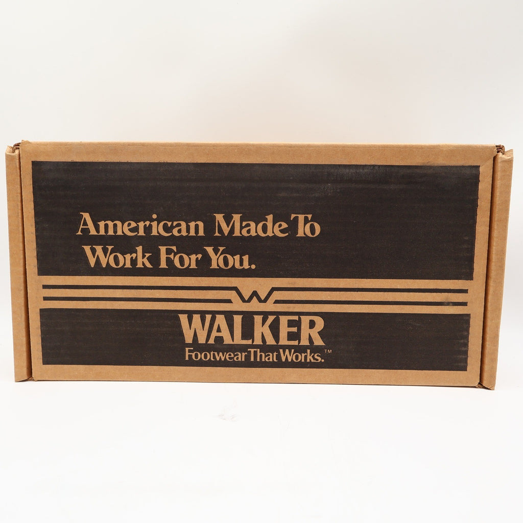 Walker Vintage Work Boots Mens 9 Brown Leather Deadstock Made In USA NIB NWT - take2supply