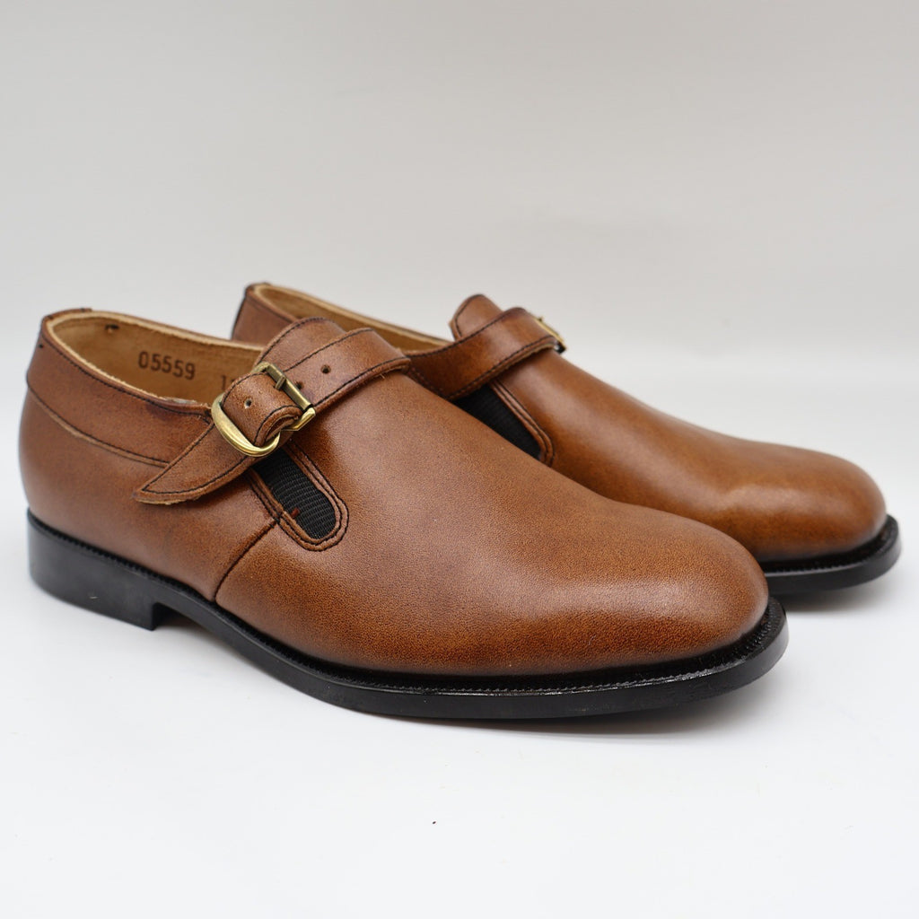 Young Explorers Lyons Monk Strap Shoes Boys 13 Vintage Brown Leather Deadstock - take2supply
