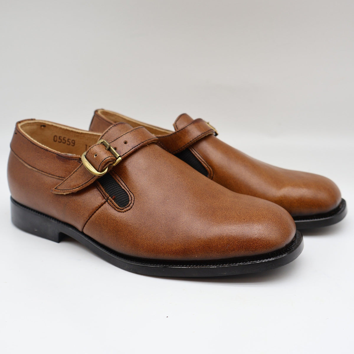 Young Explorers Lyons Monk Strap Shoes Boys 13 Vintage Brown Leather Deadstock - take2supply