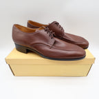 James Pepper Oxford Dress Shoes Mens 12 Vintage Brown Leather Apron Toe 94009 - take2supply