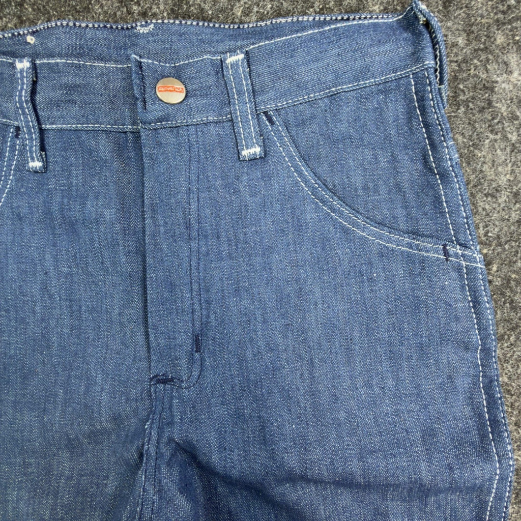 Young Maverick Girls 10 Blue Cotton Blend Straight Leg Embroidered Jeans - take2supply