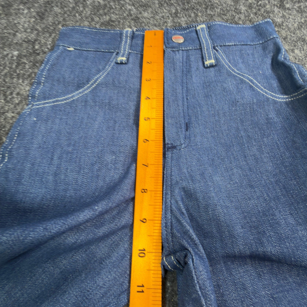 Young Maverick Jeans Girls 7 Regular Blue Cotton Straight Floral Vintage 80s NOS - take2supply