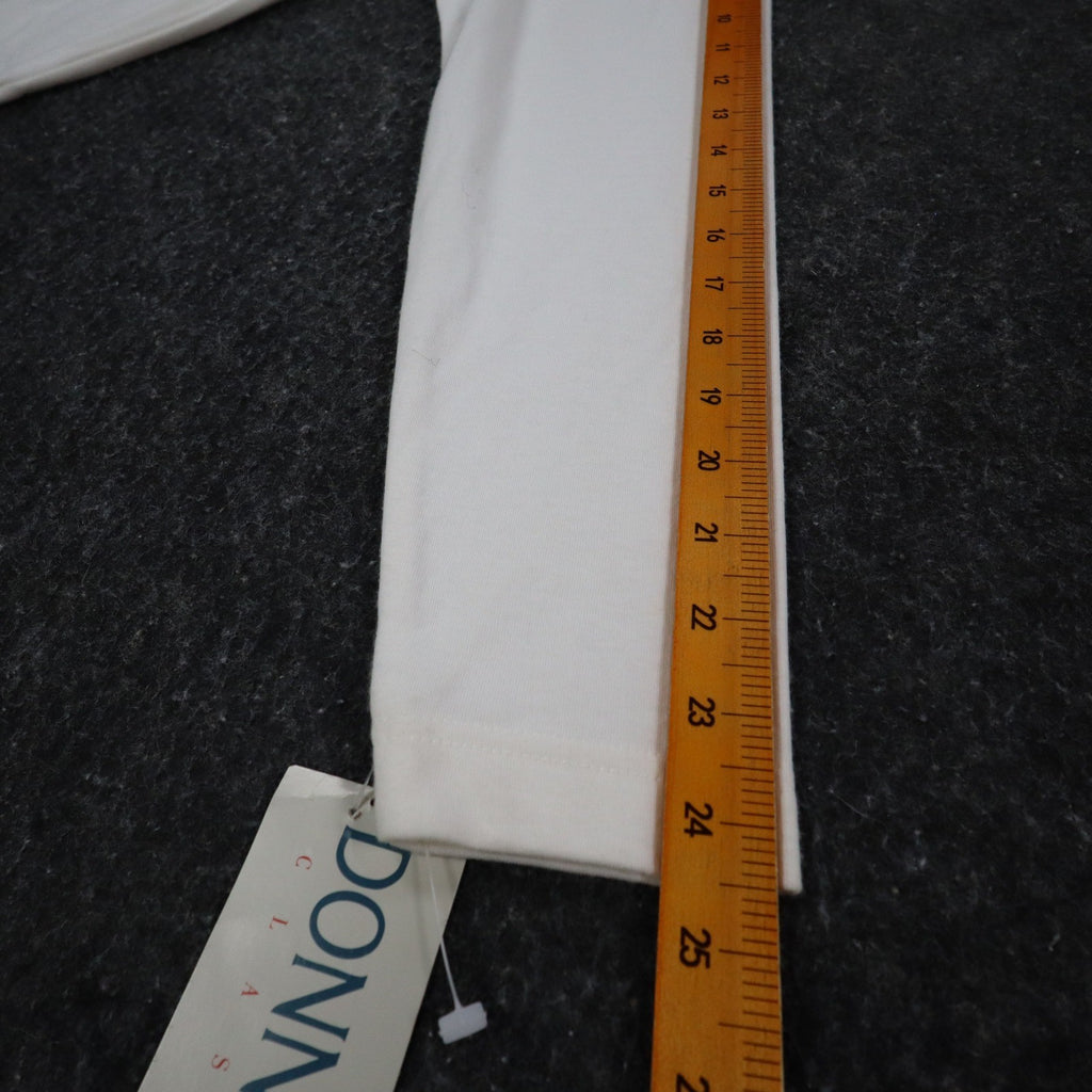 Donnkenny Classics Polo Shirt Womens M Vintage 90s White Embroidered Cat NWT - take2supply