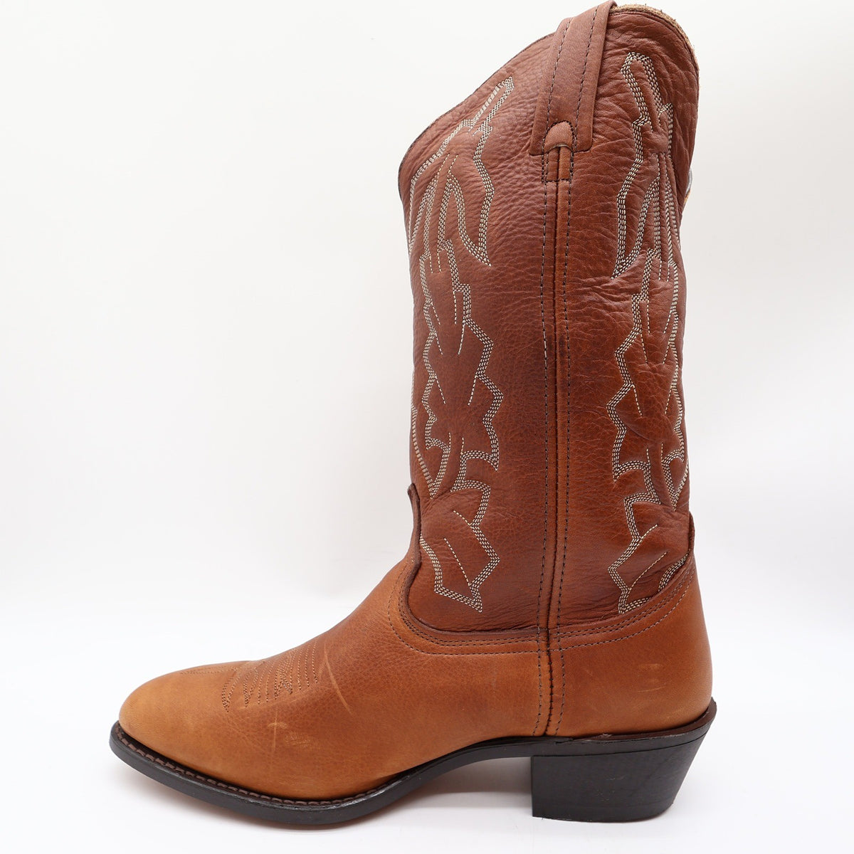 American West Cowboy Boots Mens 11 Walnut Deertan Leather New With Tags 68372 - take2supply