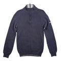 Vintage Nautica Jeans Co Sweater Mens L Navy Blue 1/4 Zip Ribbed Cotton - take2supply