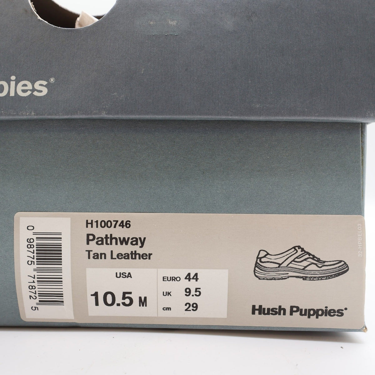 Hush Puppies Pathway Mens 10.5 Tan Grained Leather Bounce Comfort Oxford Shoes - take2supply