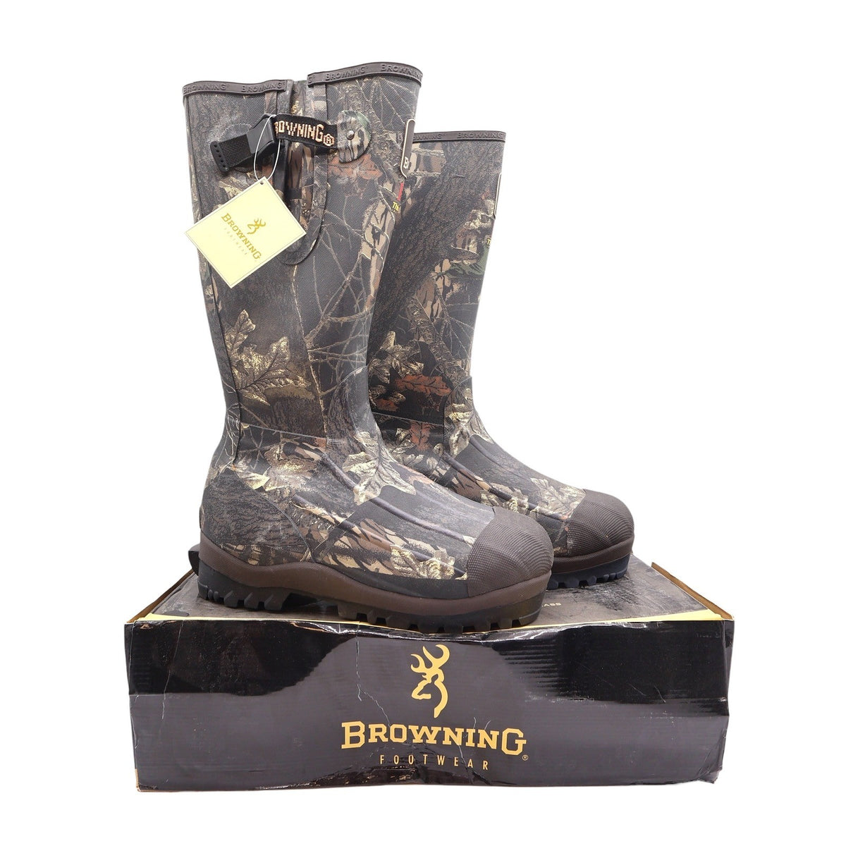 Browning 70100 Waterproof Rubber Boots Mens 8 Camo Hunting NWT - take2supply