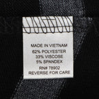 Erin London Open Front Vest Womens Large Black Grey Striped Draped Waterfall Hem - take2supply