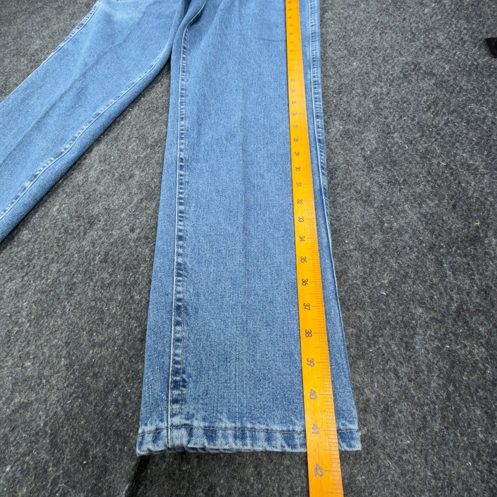 Lee Vintage 90s Side Elastic Utility Jeans Womens 8 M Blue Denim Made in USA NWT - take2supply