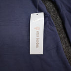 Erin London Top Womens Medium Blue Viscose Studded Puff Sleeve French Terry NWT - take2supply