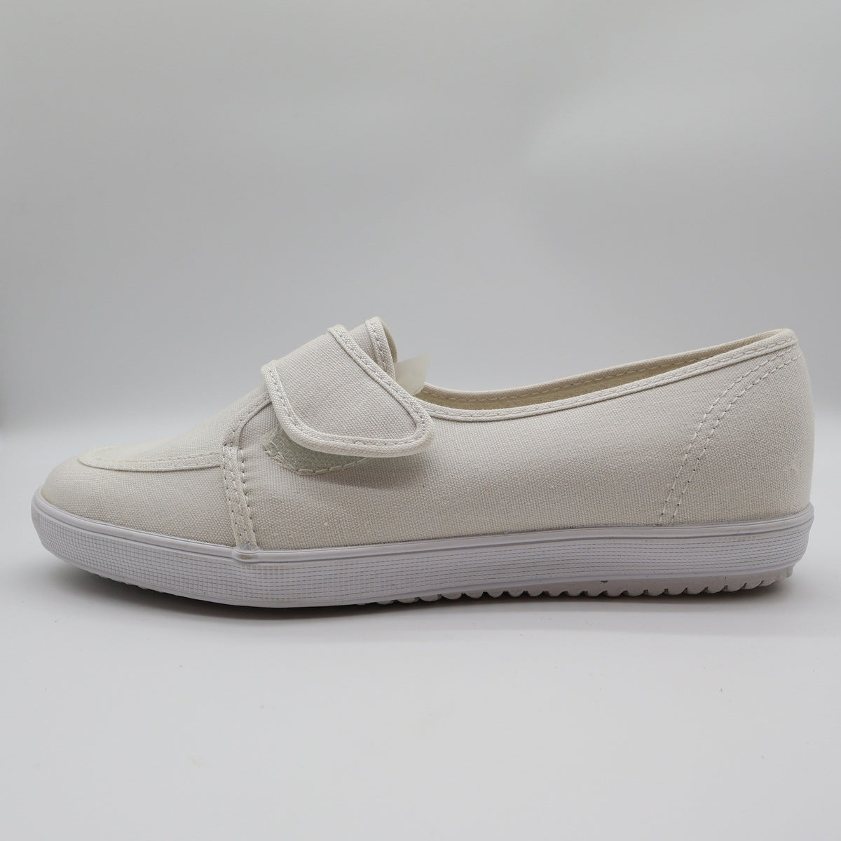 Grasshoppers Skipjack II White Canvas Shoes Womens 7.5 W Wide Hook Loop EF20000 - take2supply