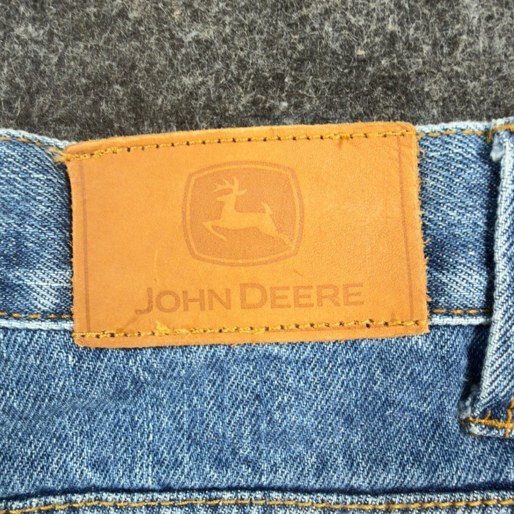 John Deere Y2K Carpenter Denim Shorts Boys 12 Stone Wash Cotton NWT Deadstock - take2supply