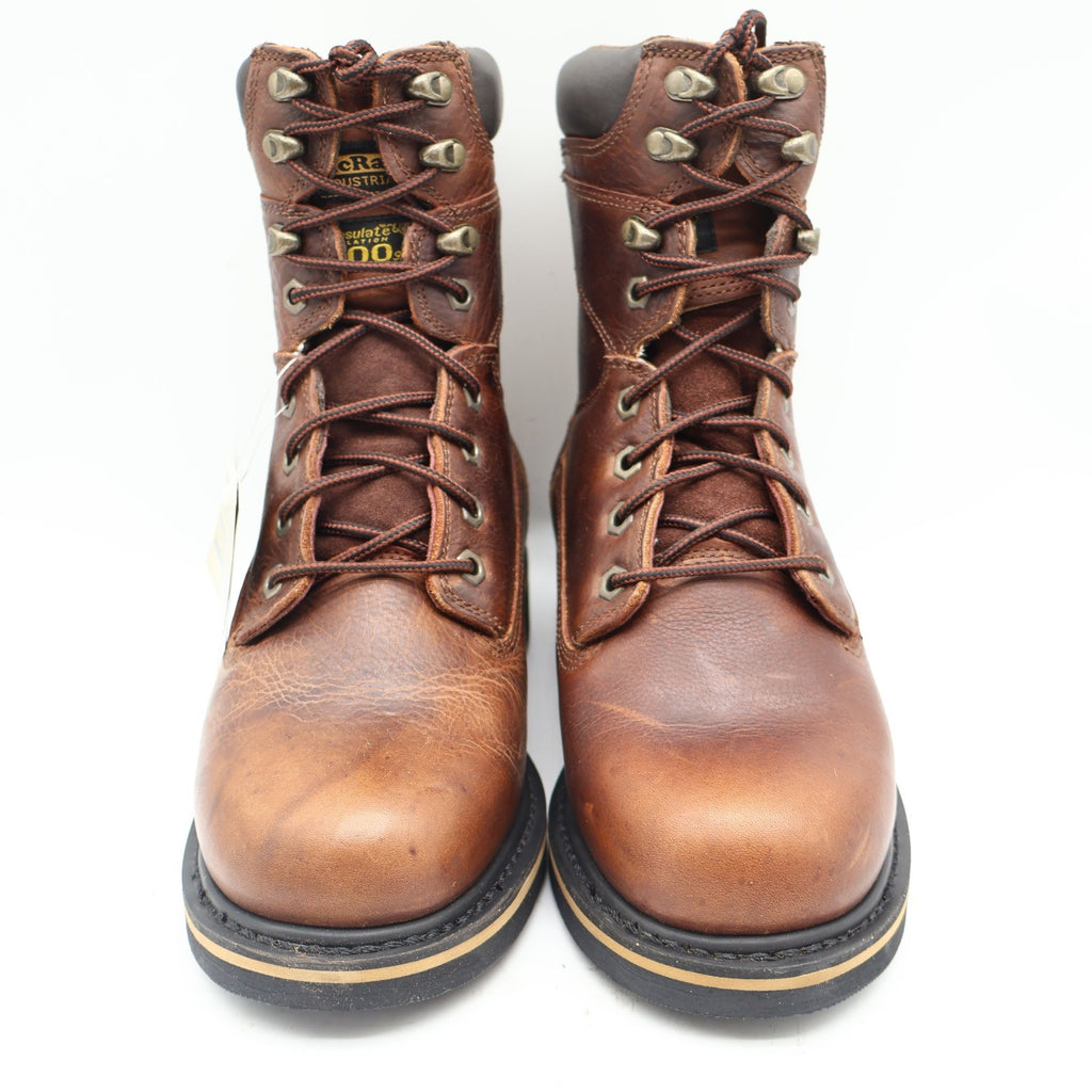 McRae Industrial Work Boots Mens 9.5 Brown Leather EH NST Lace Up MR88122 NEW - take2supply