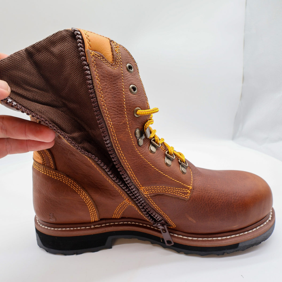 Dan Post Mens 13 D Brown Leather Waterproof Work Boots Alloy Toe DP68484 NWB - take2supply