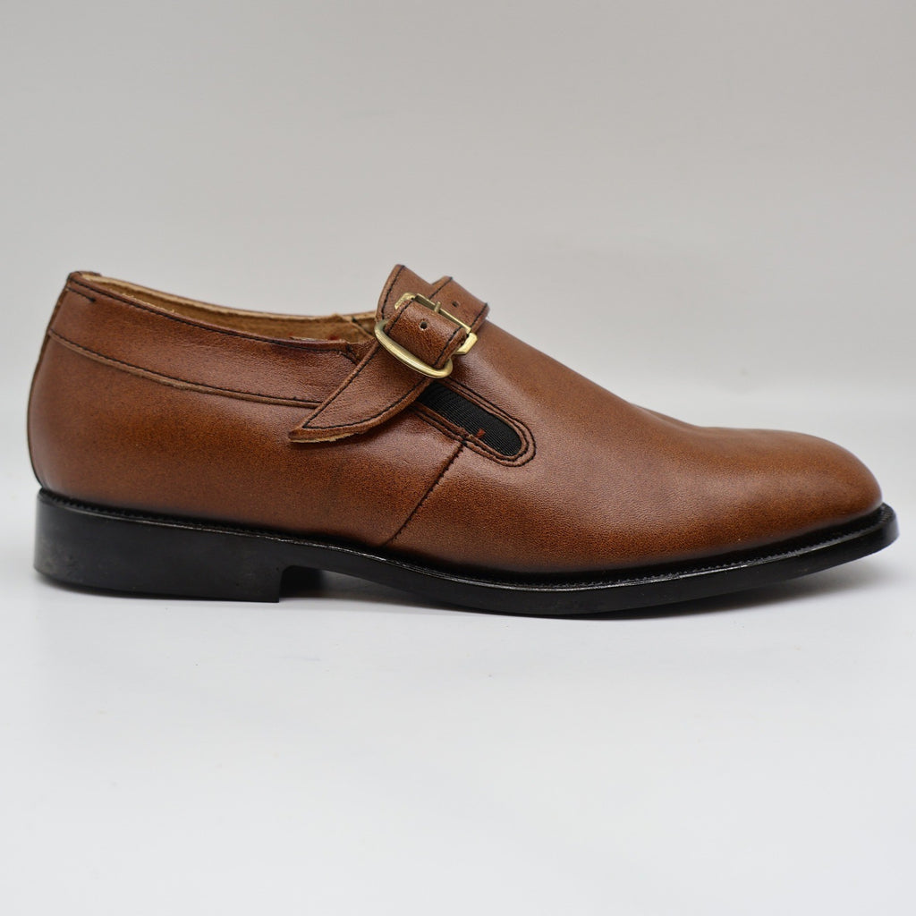 Young Explorers Lyons Monk Strap Shoes Boys 13 Vintage Brown Leather Deadstock - take2supply