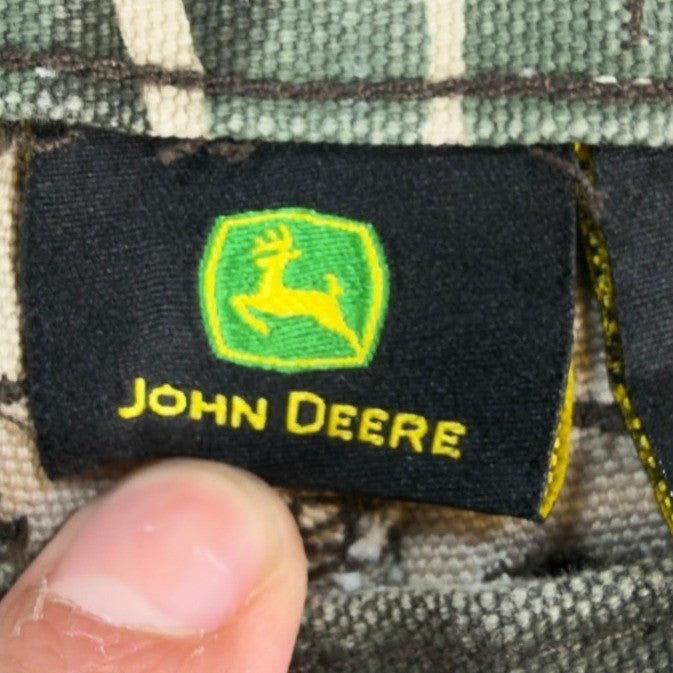 John Deere Carpenter Pants Boys 16 Y2K Camo Cotton Canvas Workwear Deadstock NWT - take2supply