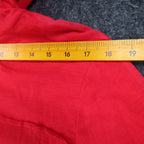 Erin London Womens L Red Cotton Hooded Pullover 3/4 Sleeve Top NWT - take2supply