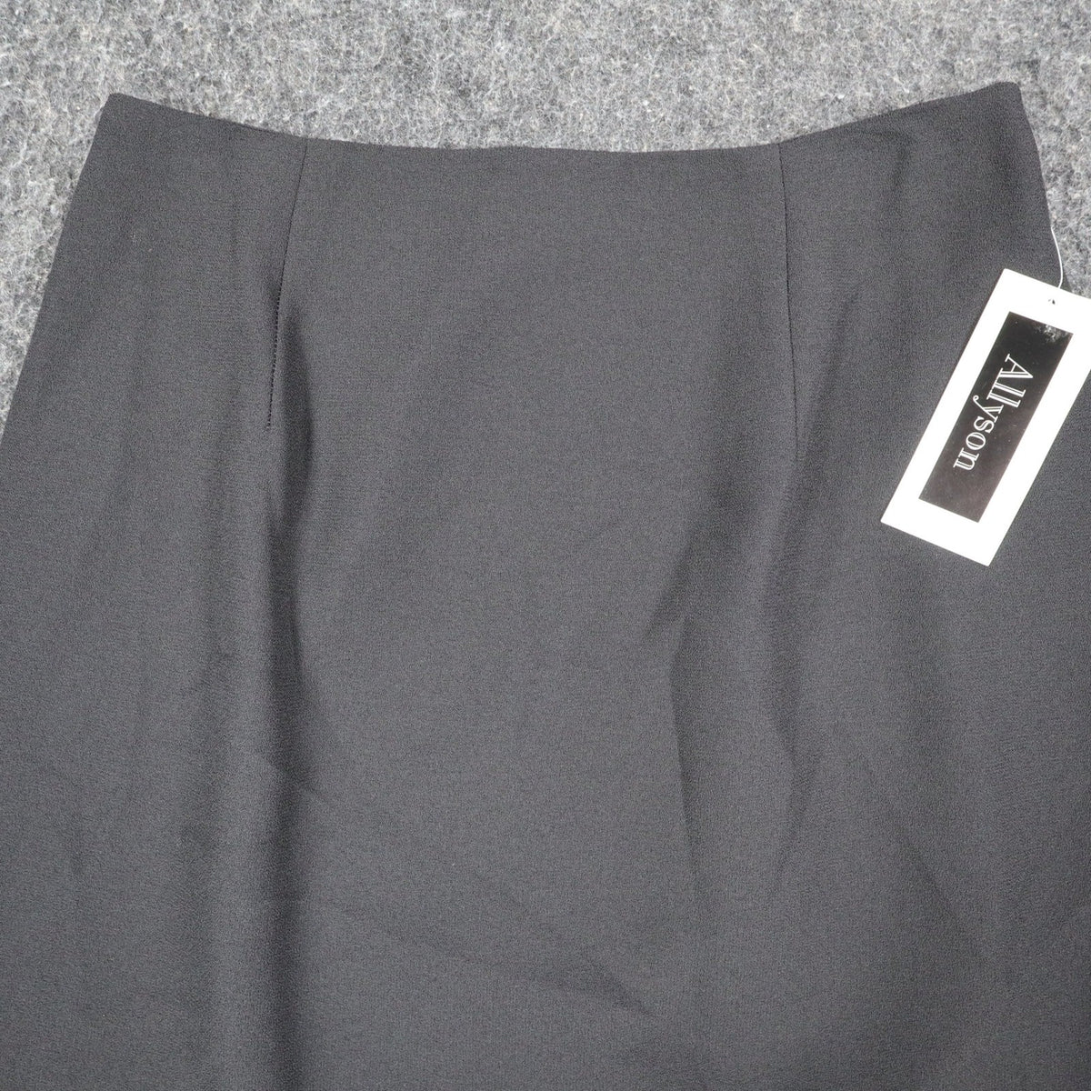 Allyson A-Line Skirt Womens 12 Vintage 90s Black Polyester Lined Career Wear - take2supply