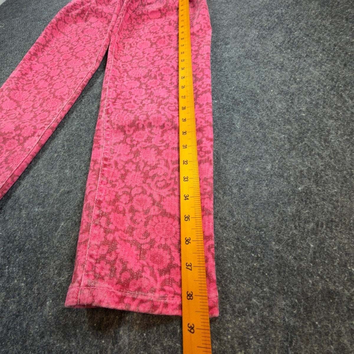 Lee Vintage 80s Floral Casuals Pants Girls 14 Slim Pink USA Made NOS NWT - take2supply