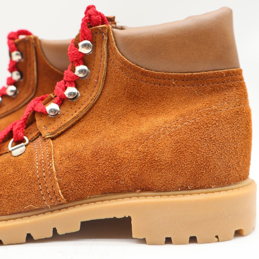 Walker Hiking Boots Kids 4 Vintage 70s Brown Suede Red Laces Pliotuf USA New - take2supply