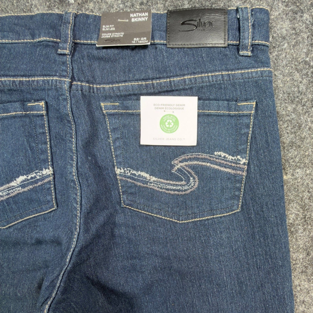 Silver Jeans Co. Nathan Skinny Jeans Boys Size 16 Dark Blue Denim NWT - take2supply