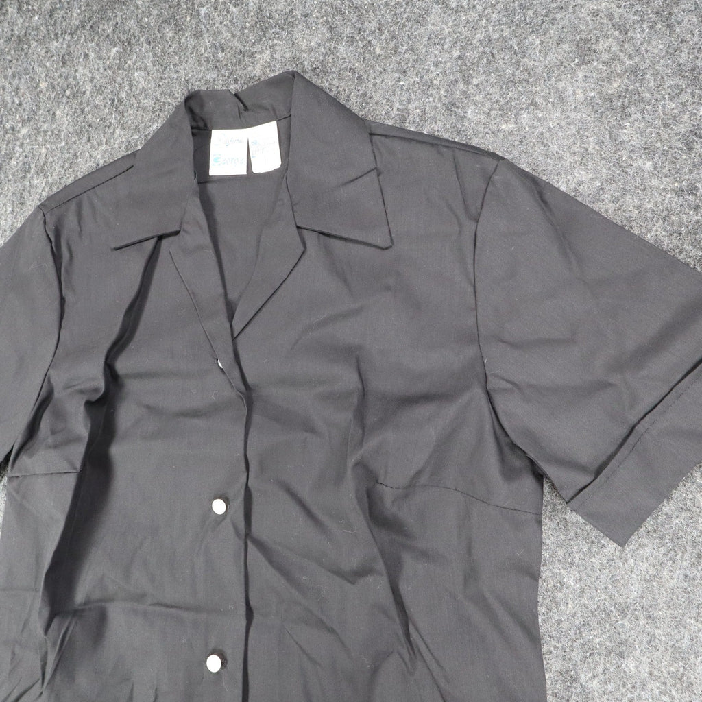 Made in California by George Smock Top Womens 32 Vintage Black Snap Front Shirt - take2supply