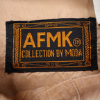 AFMK Collection by Moda Shirt Mens XL Tan 100% Silk Short Sleeve Button Down - take2supply