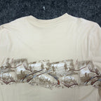 North River Henley Shirt Mens L Oyster Cotton Graphic Hunting Rifle NWT - take2supply