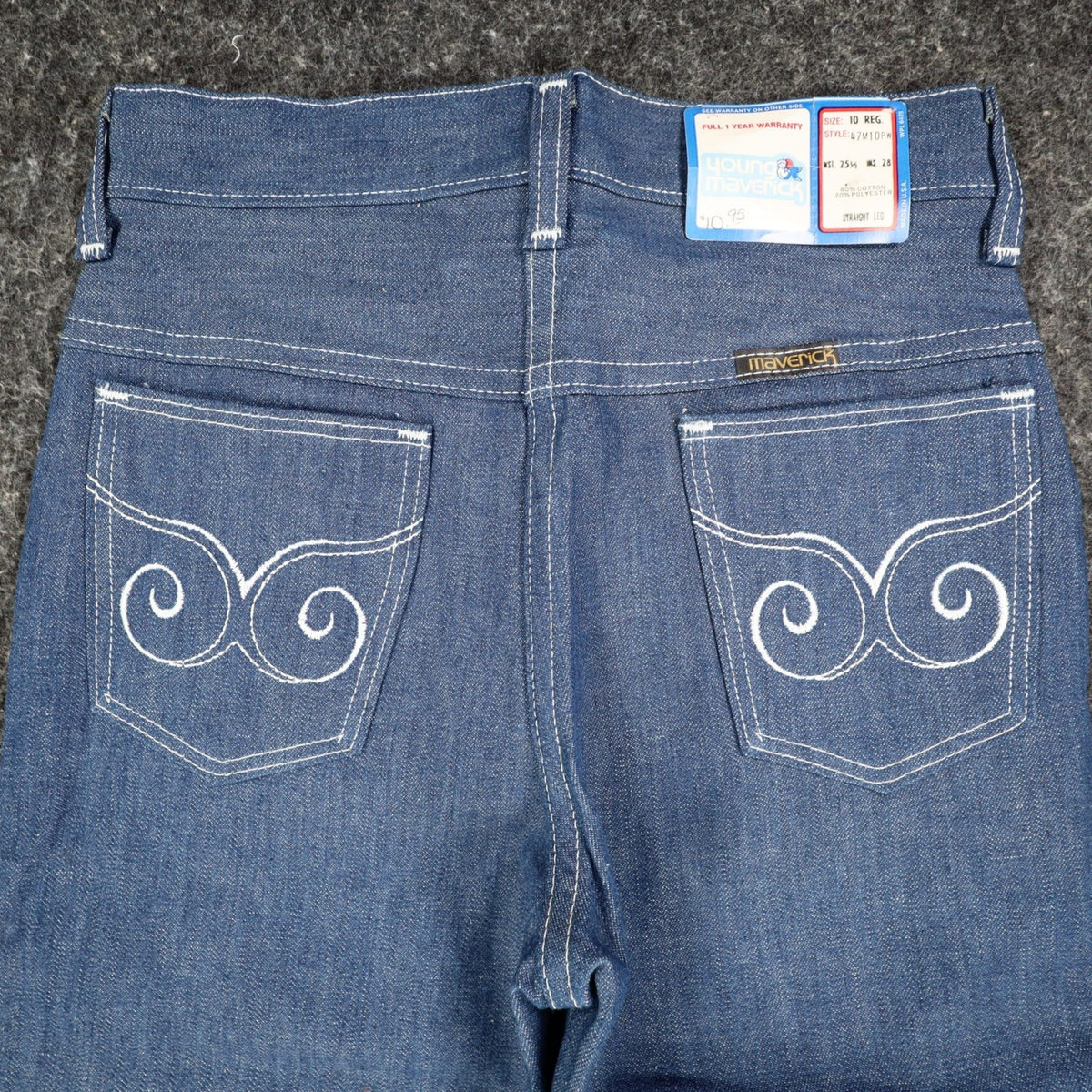 Vintage Young Maverick Boys Jeans 10 Regular Blue Straight Leg USA NWT - take2supply