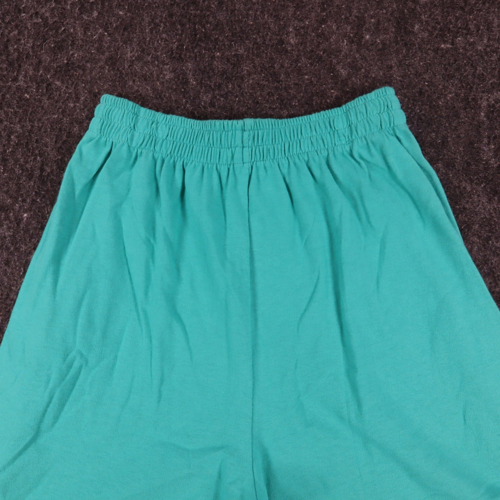 Hang Ten Shorts Womens XS Vintage 90s Teal Green Cotton Knit Made in USA NWT - take2supply