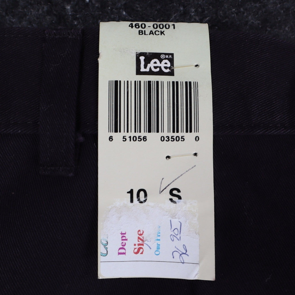 Lee Casuals Pleated Trousers Womens 10 Short Black Cotton Wrinkle Free NWT - take2supply