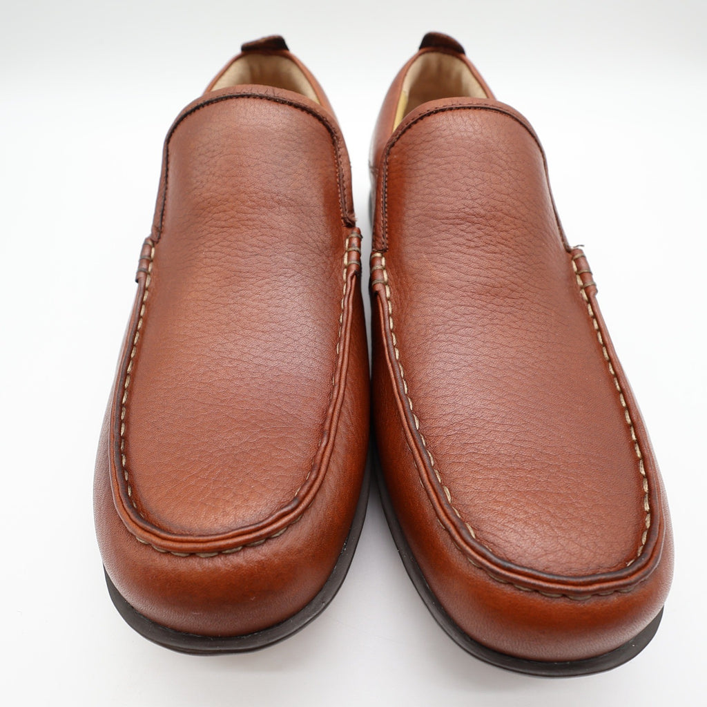 Hush Puppies GT Mens 10.5 M Red Brown Leather Slip On Loafers H12466 Shoes - take2supply