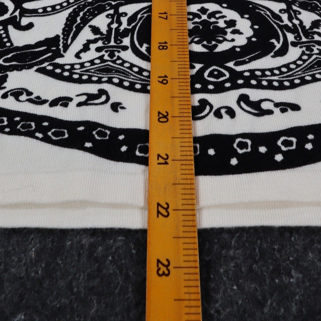 Pierri New York V-Neck Sweater Womens Size M Black White Embellished Baroque - take2supply