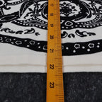 Pierri New York V-Neck Sweater Womens Size M Black White Embellished Baroque - take2supply