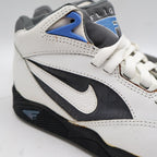 Nike Air Sonic Flight Mid Kids 2.5Y Vintage 1992 White Graphite Lake Blue 153039 - take2supply