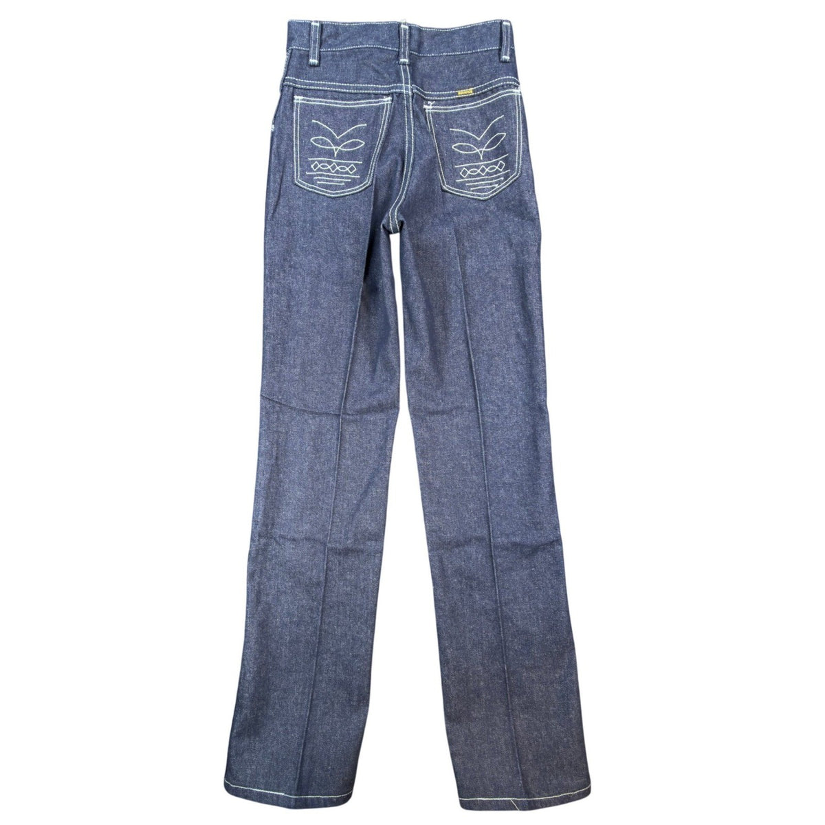 Maverick Vintage 70s Jeans Youth 16 Blue Dark Wash Flare Slim Deadstock - take2supply