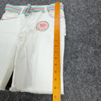 Levi's Y2K Bermuda Shorts Girls 12 White Denim NWT 2006 Retro Heart Pocket - take2supply