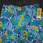 D.K. GOLD Floral Paisley Shorts Womens Medium Vintage 90s Blue Green Made in USA - take2supply