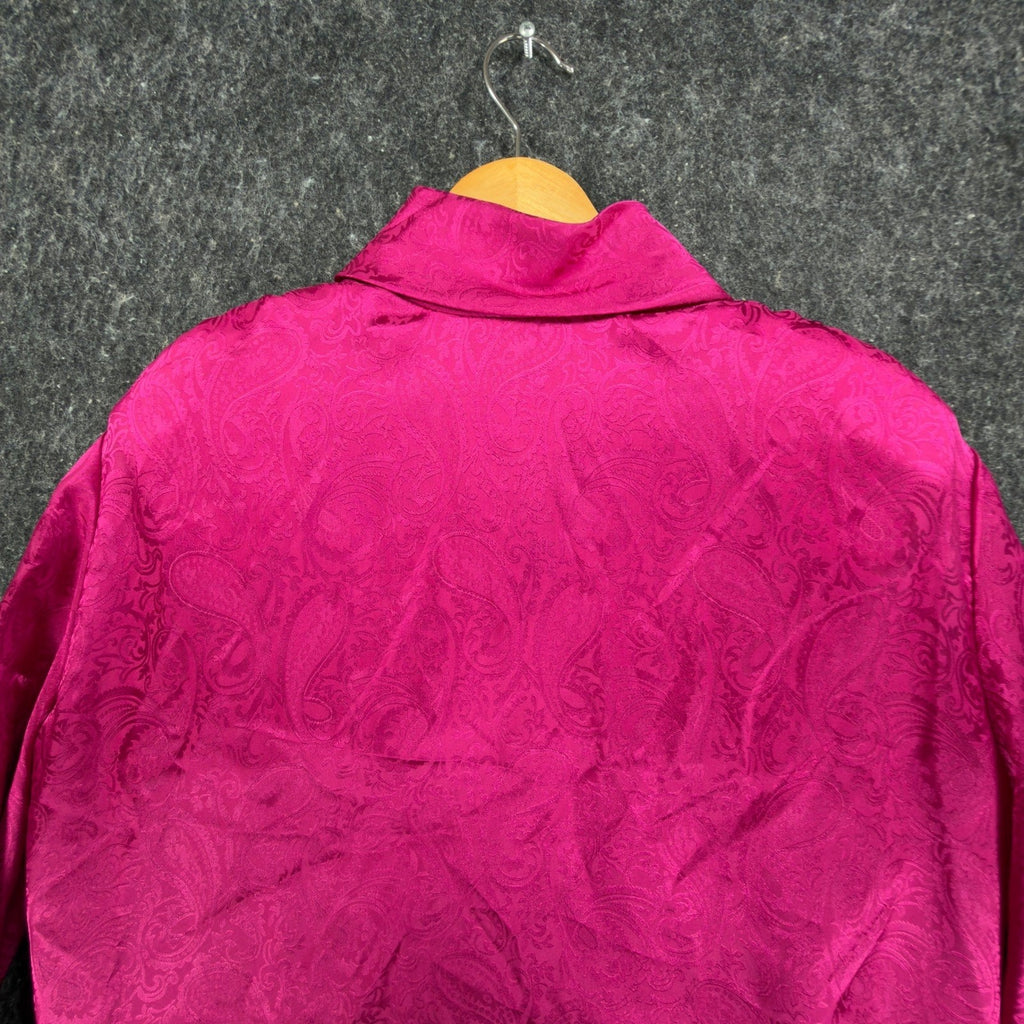 Laura Mae Vintage 80s Blouse Womens 8 Pink Polyester NWT - take2supply