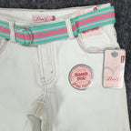 Levi's Y2K Bermuda Shorts Girls 12 White Denim NWT Deadstock - take2supply