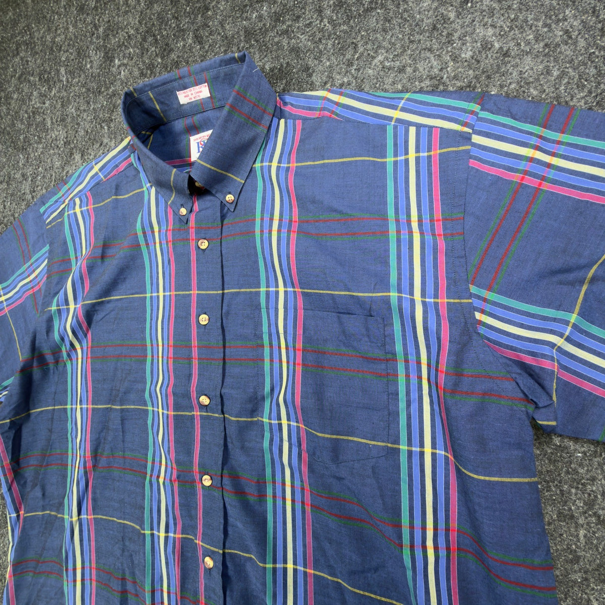 Salmon River Traders 90s Plaid Shirt Mens XL Blue Cotton Blend New C446 - take2supply